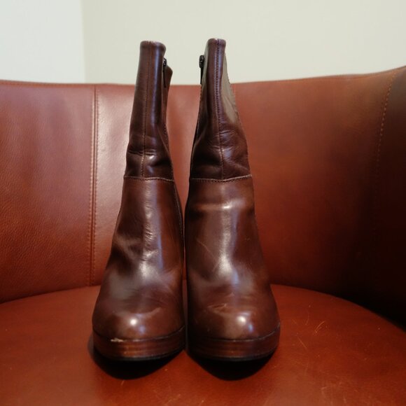 Steve Madden "Remedie" brown leather women's boots $160 size 7 1/2 M - Picture 3 of 13